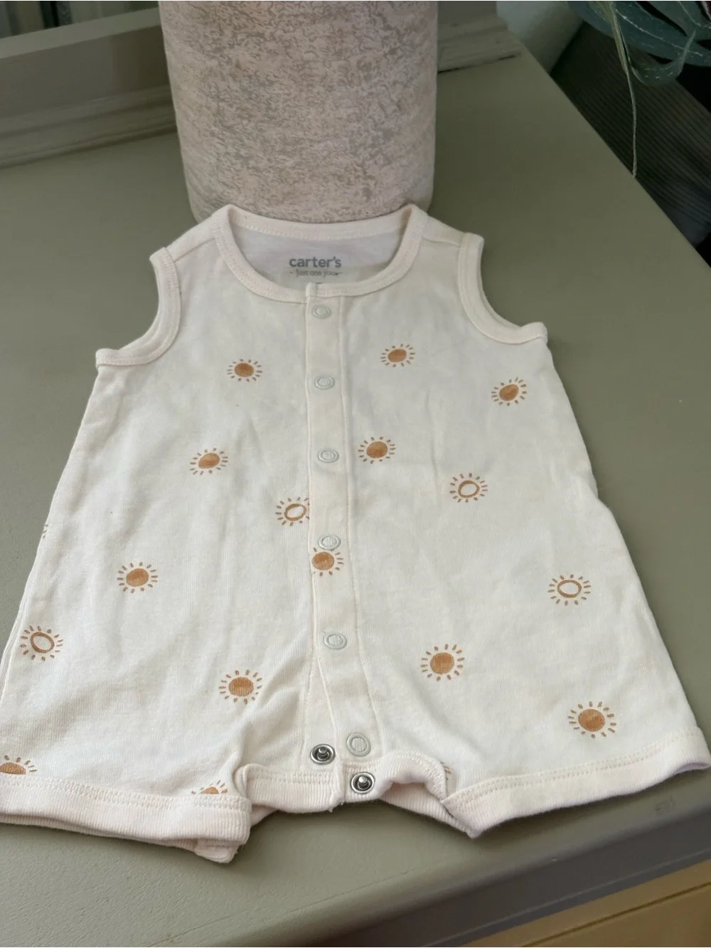 Gerber/Carter Baby One-Piece Bodysuits and Romper - White, Beige, Brown